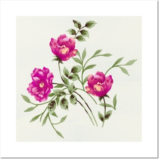 Pink Spring Flowers Posters and Art